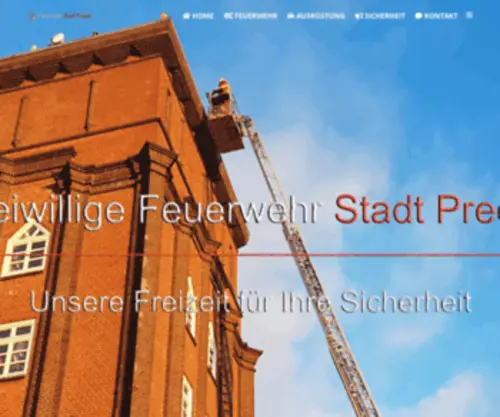 Feuerwehr-Preetz.de(Freiwillige Feuerwehr Stadt Preetz) Screenshot