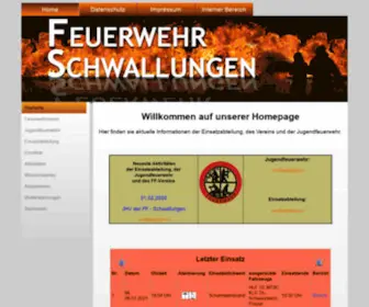 Feuerwehr-SChwallungen.de(Feuerwehr Schwallungen) Screenshot