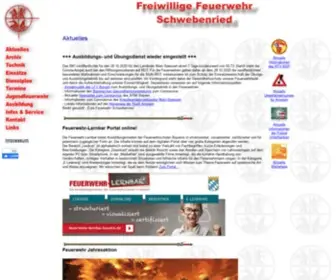 Feuerwehr-SChwebenried.de(Feuerwehr Schwebenried) Screenshot