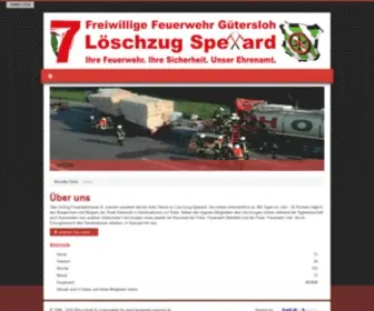Feuerwehr-Spexard.de(Feuerwehr Gütersloh) Screenshot