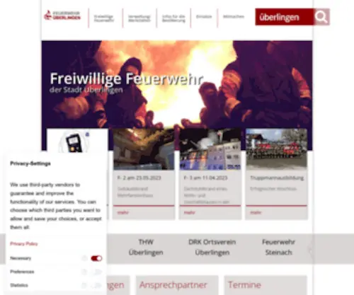 Feuerwehr-Ueberlingen.de(Freiwillige Feuerwehr Überlingen) Screenshot
