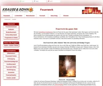 Feuerwerk.info(Feuerwerk Shop Krause und Sohn) Screenshot