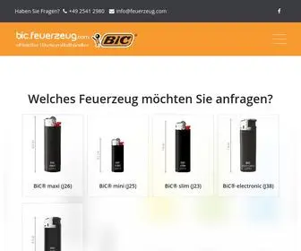 Feuerzeug.com(Werbefeuerzeuge für Geschäftskunden) Screenshot