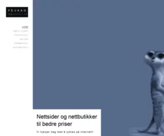 Fevaag.no(Nettside, nettbutikk og søkemotoroptimalisering) Screenshot