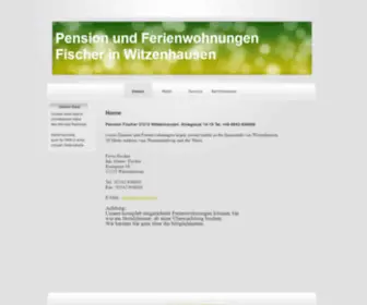 Fewo-Fischer.com(Pension-Fischer inWitzenhausen an der Werra, Kniegasse 14) Screenshot