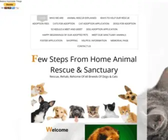 Fewstepsfromhome.com(Few Steps From Home Animal Rescue) Screenshot