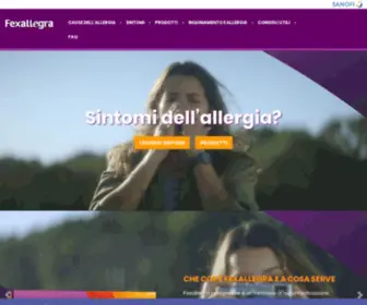 Fexallegra.it(Soluzioni per combattere le allergie stagionali e agli animali) Screenshot