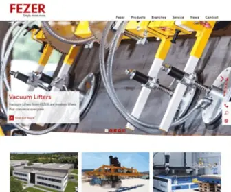 Fezer.com(Vakuumhebegeräte) Screenshot