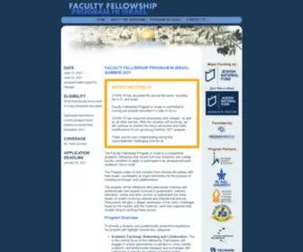 FF2Israel.org(Faculty Fellowship Program in Israel) Screenshot