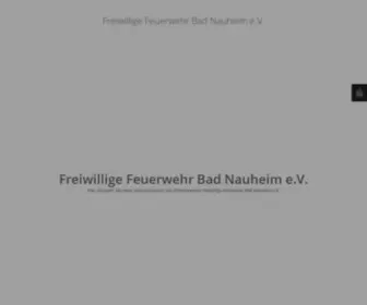 FFBN.de(Freiwillige Feuerwehr Bad Nauheim e.V. – Wir fördern den Brandschutz in der Kernstadt Bad Nauheims) Screenshot