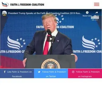 FFcoalition.com(Faith and Freedom Coalition) Screenshot