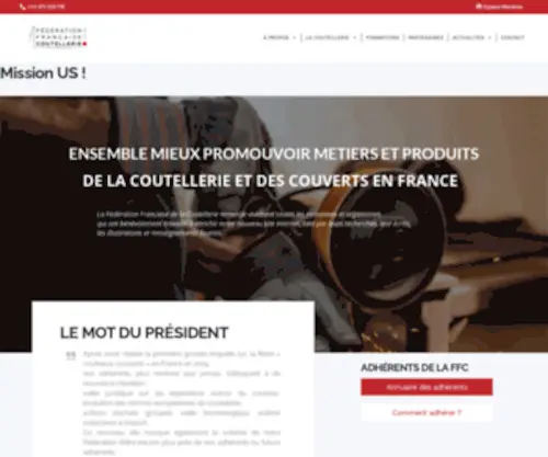 FFcoutellerie.org(Fédération) Screenshot