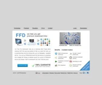 FFdownloader.com(Get premium download links from multiple hosters) Screenshot