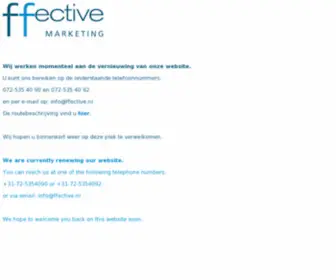 FFective.nl(Reconnect Your Domain) Screenshot