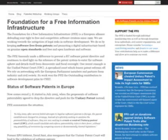 FFii.org(Foundation for a Free Information Infrastructure e.V) Screenshot