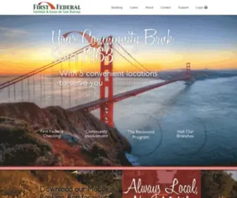 FFsavings.com(First Federal Savings & Loan of San Rafael) Screenshot