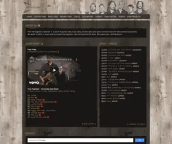 FFtabs.com(Foo Fighters Tabs and Lyrics) Screenshot