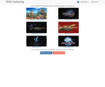 FFxiv-Gathering.com(FFXIV Gathering) Screenshot