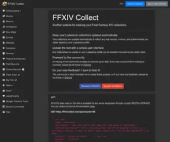 FFxivCollect.com(FFXIV Collect) Screenshot