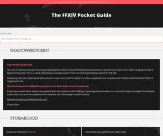 FFxivPocketguide.com(FFXIV Pocket Guide) Screenshot