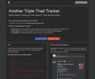 FFxivtriad.com(Another Triple Triad Tracker) Screenshot
