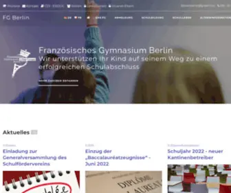 FG-Berlin.eu(Französisches Gymnasium Berlin) Screenshot