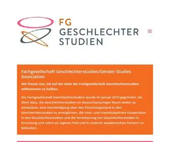 FG-Gender.de(Fachgesellschaft Geschlechterstudien // Gender Studies Association) Screenshot