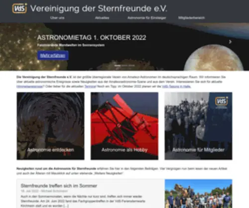 FG-VDS.de(Vereinigung der Sternfreunde e.V) Screenshot