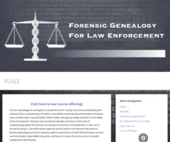 FG4LE.com(Forensic Genealogy for Law Enforcement) Screenshot