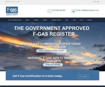 Fgasregister.com(F Gas Company Certification & F Gas Training) Screenshot
