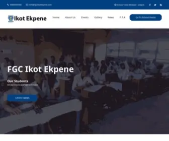 Fgcikotekpene.com(Official website of Federal Government College) Screenshot