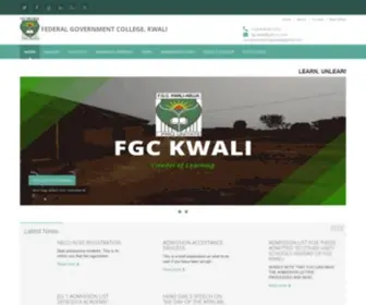 FGCkwali.com.ng(FEDERAL GOVERNMENT COLLEGE) Screenshot