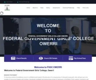 FGgcowerridetails.com(FEDERAL GOVERNMENT GIRLS COLLEGE OWERRI's Official Website) Screenshot