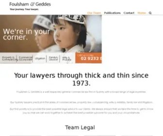 Fglaw.com.au(Foulsham & Geddes) Screenshot