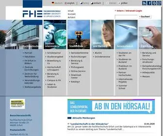 FH-Erfurt.de(Fachhochschule Erfurt) Screenshot