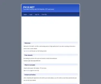 FH10.net(Free Web Hosting) Screenshot