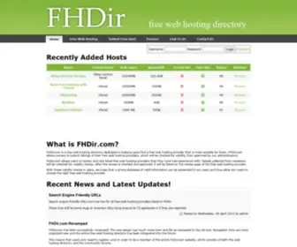 Fhdir.com(Free Web Hosting Directory) Screenshot