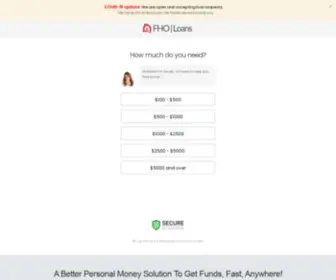 Fholoans.com(Get a secure loan as soon as the next business day) Screenshot