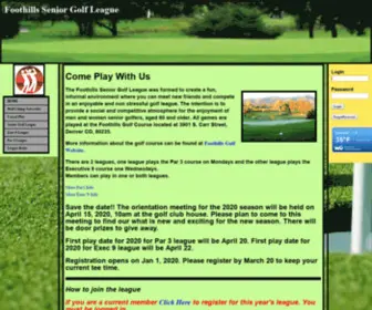 FHSGL.org(Foothills Senior Golf League at Foothills Golf Club) Screenshot