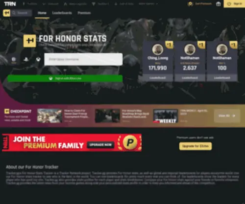 FHtracker.com(For Honor Stats) Screenshot
