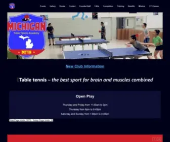 FHTTC.com(Michigan Table Tennis Academy in Farmington Hills) Screenshot