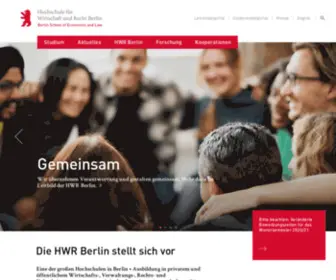 FHVR-Berlin.de(Hochschule für Wirtschaft und Recht Berlin) Screenshot