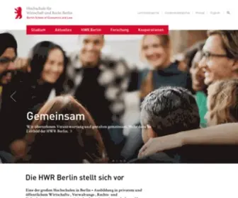 FHW-Berlin.de(Hochschule für Wirtschaft und Recht Berlin) Screenshot