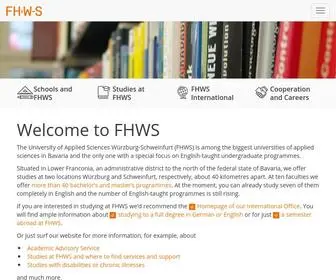 FHWS.de(Hochschule für angewandte Wissenschaften Würzburg) Screenshot