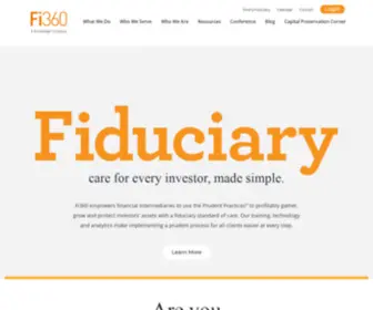 FI360.com(Fi360 empowers financial intermediaries to use the Prudent Practices®) Screenshot