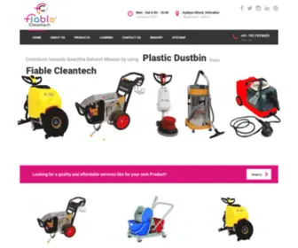 Fiablecleantech.com(Manufacturer of Plastic Bins) Screenshot