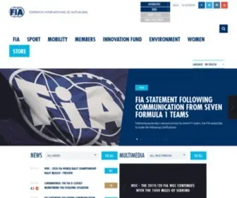 Fia.com(Federation Internationale de l'Automobile) Screenshot