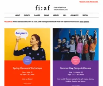 Fiaf.org(French Institute Alliance Fran) Screenshot
