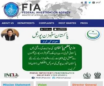 Fia.gov.pk(Federal Investigation Agency) Screenshot