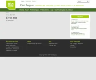 Fian.be(FIAN Belgium) Screenshot